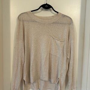 Madewell Cream Sweatshirt with Pocket